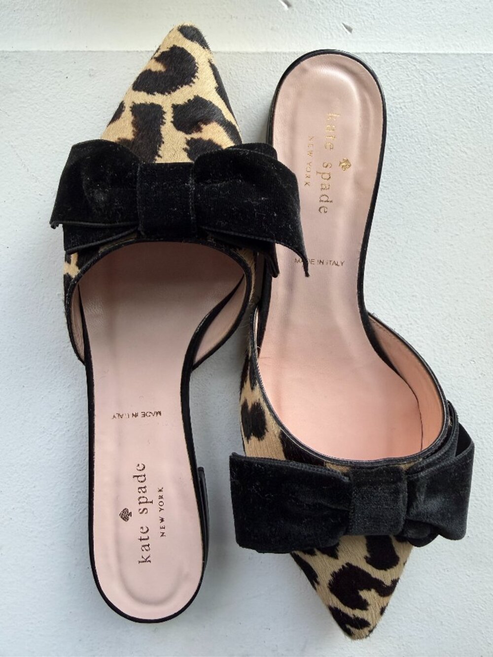 Kate Spade Leopard Print Mules - Size 7